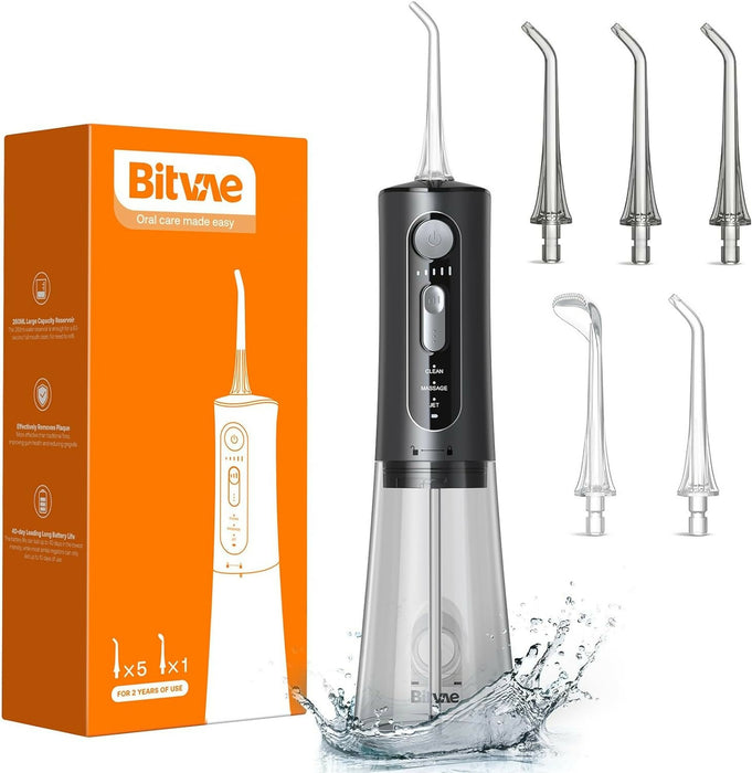 Bitvae C5 Cordless Oral Irrigator, Water Flossers, Black