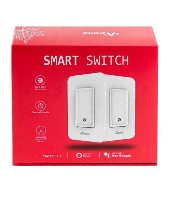 Apone Smart Wi-Fi Mechanical Switch x 2 Pack