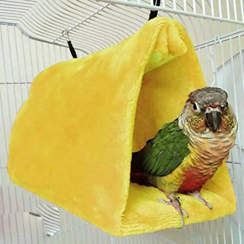 SingHome - 溫暖柔軟懸掛珊瑚絨鳥帳篷 (黃色)