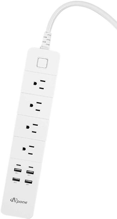 Apone Smart Wi-Fi 4 Outlet Surge with 4 USB Ports
