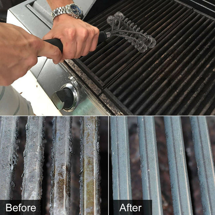 BBQ Grill Brushes, 100% Rust-Proof High-Nickel 304 Stainless Stee,Universal and Perfectly Angled, for All Stainless Steel, Ceramic,Iron & Porcelain Barbecue Grates.