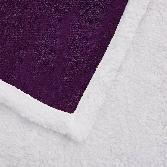 Rose Home Fashion Fuzzy Blanket 90" x 90" Violet Color