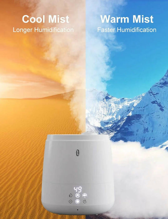 TaoTronics TT-AH046 6L Humidifiers, Warm and Cool Mist Large Capacity Ultrasonic Humidifier, White