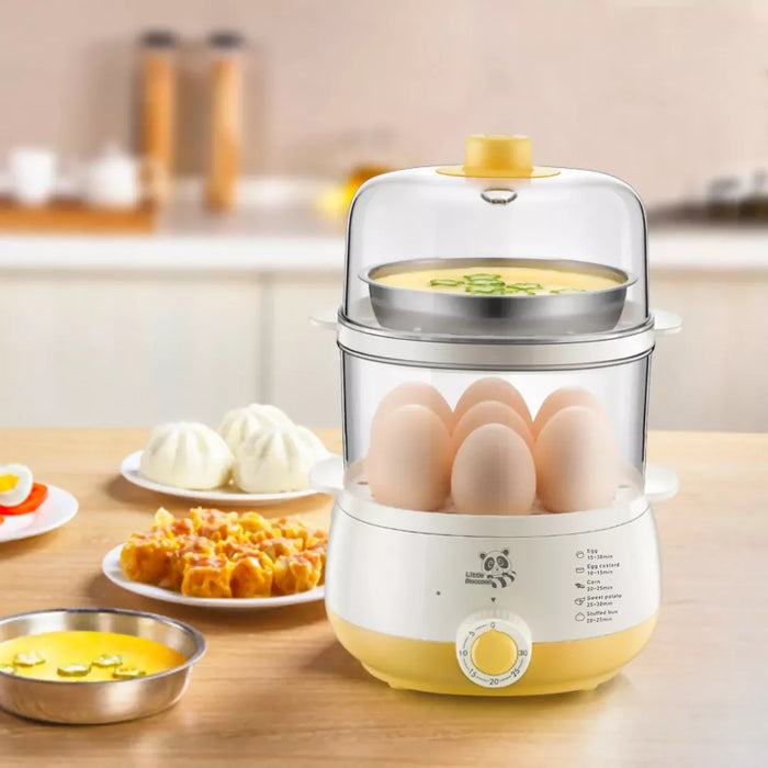小浣熊 雙層旋煮蛋器 / 蒸鍋 | 2-Tier Egg Cooker & Steamer | 280W