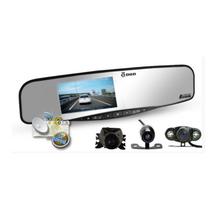 DOD Rearview mirror camera with GPS - RX400W