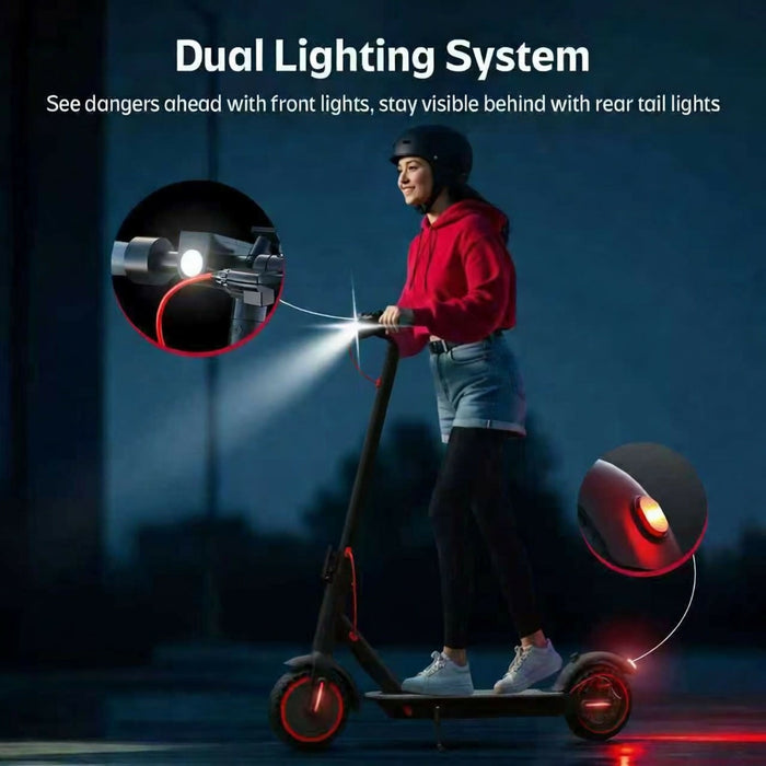 Electric Scooter for Adults, 350W Foldable Commuter E Scooter with App Control, 8.5" Honeycomb Tires, Dual Brakes, 10.4Ah Battery, Up to 30 km/h, Black