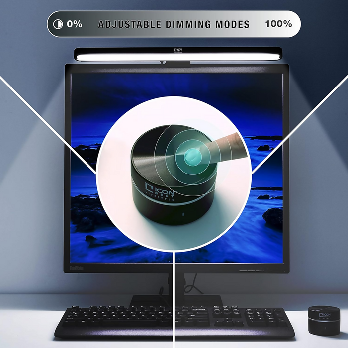 ICON BEST 可調式電腦顯示器燈，螢幕燈，帶遙控器的顯示器燈條