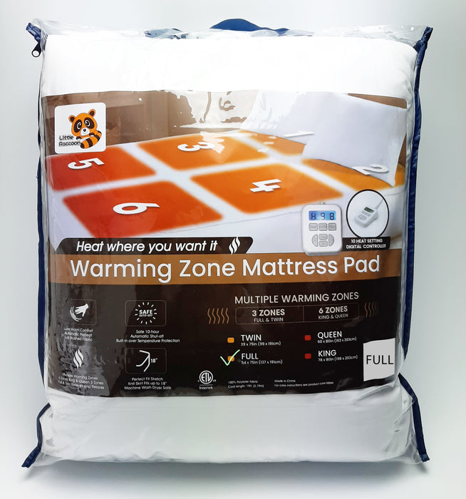 小浣熊 電熱床罩 發熱床笠 King Size 78x80"