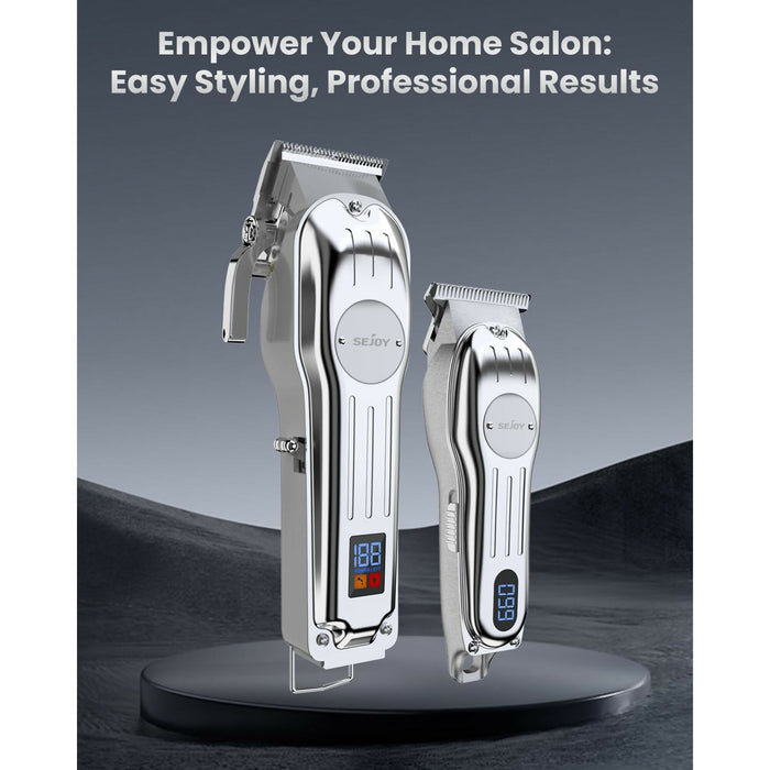 Cordless Hair Clipper and T-Blade Trimmer Set, Gold