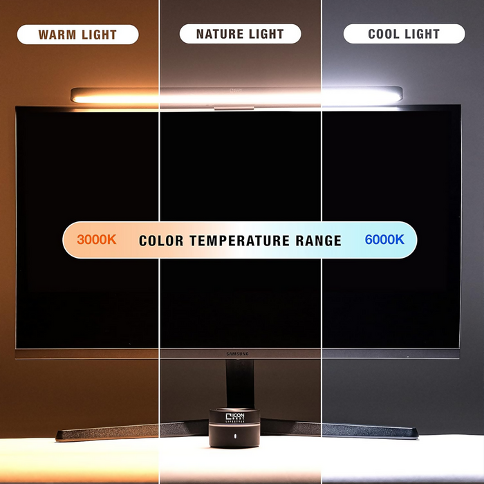 ICON BEST 可調式電腦顯示器燈，螢幕燈，帶遙控器的顯示器燈條