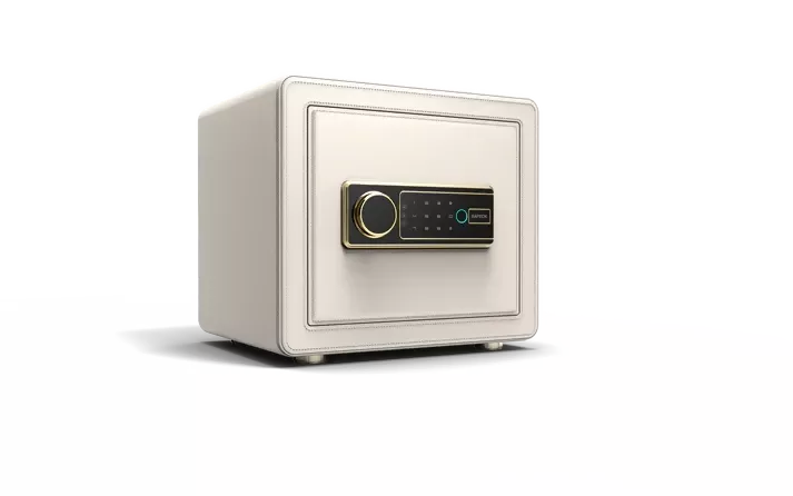 (White) Mini Safe - Colourful Series High-Security Smart Safe, Fingerprint,WIFI Remote & Keypad Lock