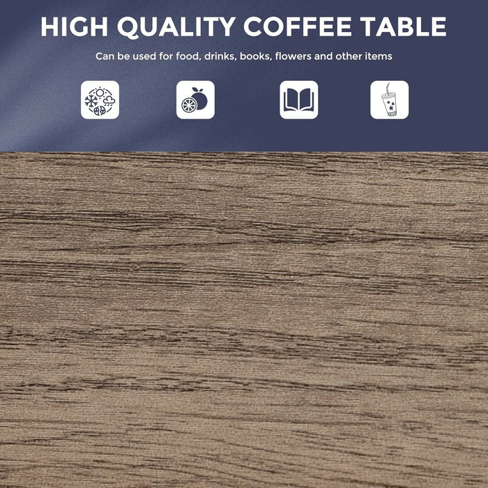 4-Piece Patio Furniture Set with All-Aluminum Rust-Resistant Frame, 2 Accent Chairs, Loveseat, and Faux Teak Coffee Table