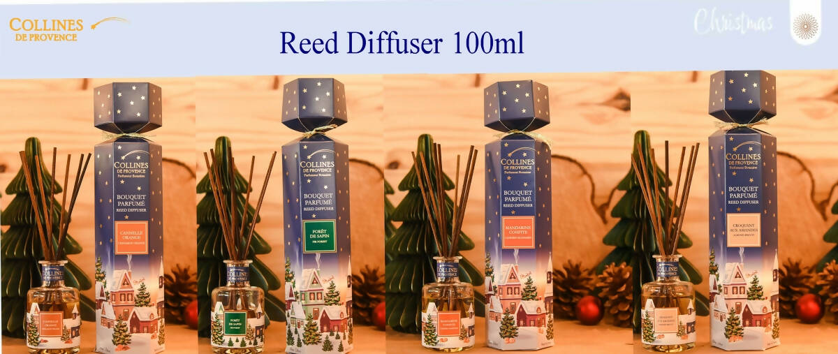 X'mas Collection -Reed Diffuser 100ml (Crackers Case) 法國天然藤木棒 香薰瓶 (聖誕系列)