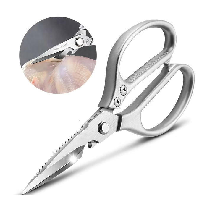 8.5“ Multifunctional Kitchen Scissors, Heavy Duty Utility Food Scissors for Meat, Chicken, Fish, Seafood, Bones, Nuts