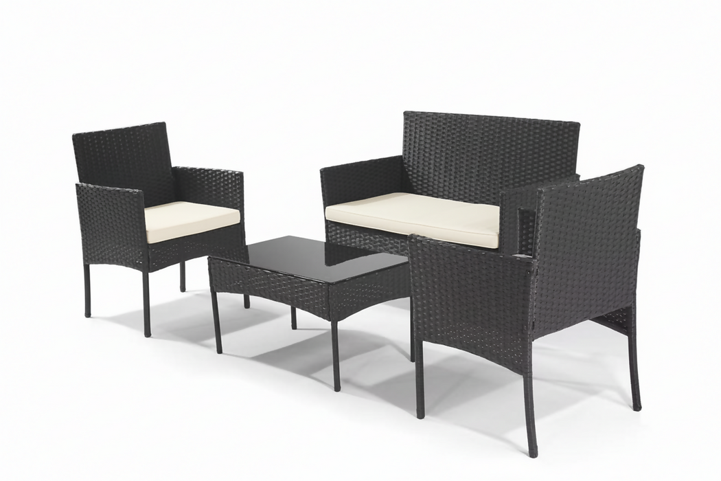 4-Piece Small Patio Sofa Set, for Balcony, Deck