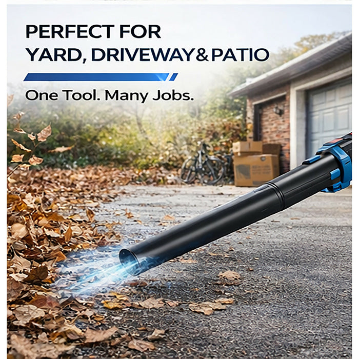 20V Cordless Leaf Blower, 4.0Ah Battery & Charger Included, up to 460 CFM, 190 MPH, 2-in-1 Electric Blower for Yard, Driveway, Patio & Garage