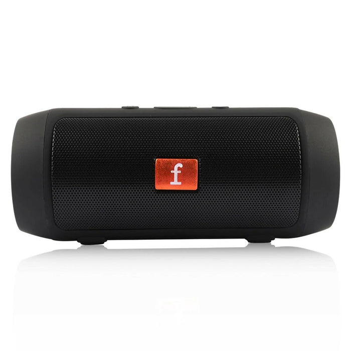 Portable Bluetooth Speaker | Wireless Stereo Speaker with Dual Speaker Design, USB & TF Card Playback, FM Radio, 800 mAh Battery, Compact Black Speaker for Home, Office, Travel & Outdoor Use