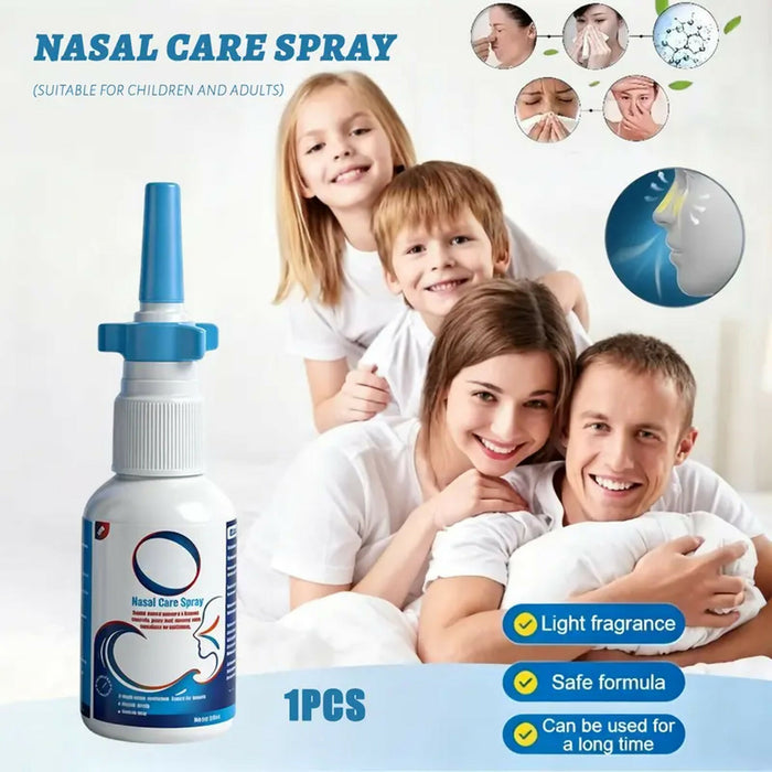 Nasal Care Spray Gentle Nasal Moisturizing Spray with Easy-Use Nozzle, 30ml Portable Nose Care Mist for Daily Nasal Hygiene, Home, Office, Travel & Seasonal Dryness Care