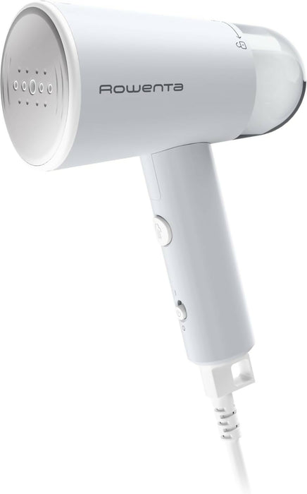 Rowenta Easy Travel 蒸汽衣物蒸汽機 2.3 盎司水箱容量，可折疊手持蒸汽機，輕鬆去皺，1100 瓦，便攜，熨燙，布料，旅行必備品