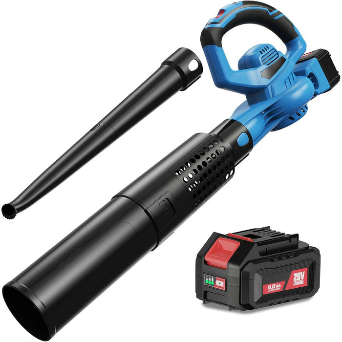 20V Cordless Leaf Blower, 4.0Ah Battery & Charger Included, up to 460 CFM, 190 MPH, 2-in-1 Electric Blower for Yard, Driveway, Patio & Garage