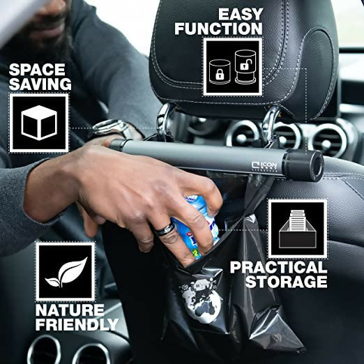 ICON BEST Garbage holder with bag for car rear seat