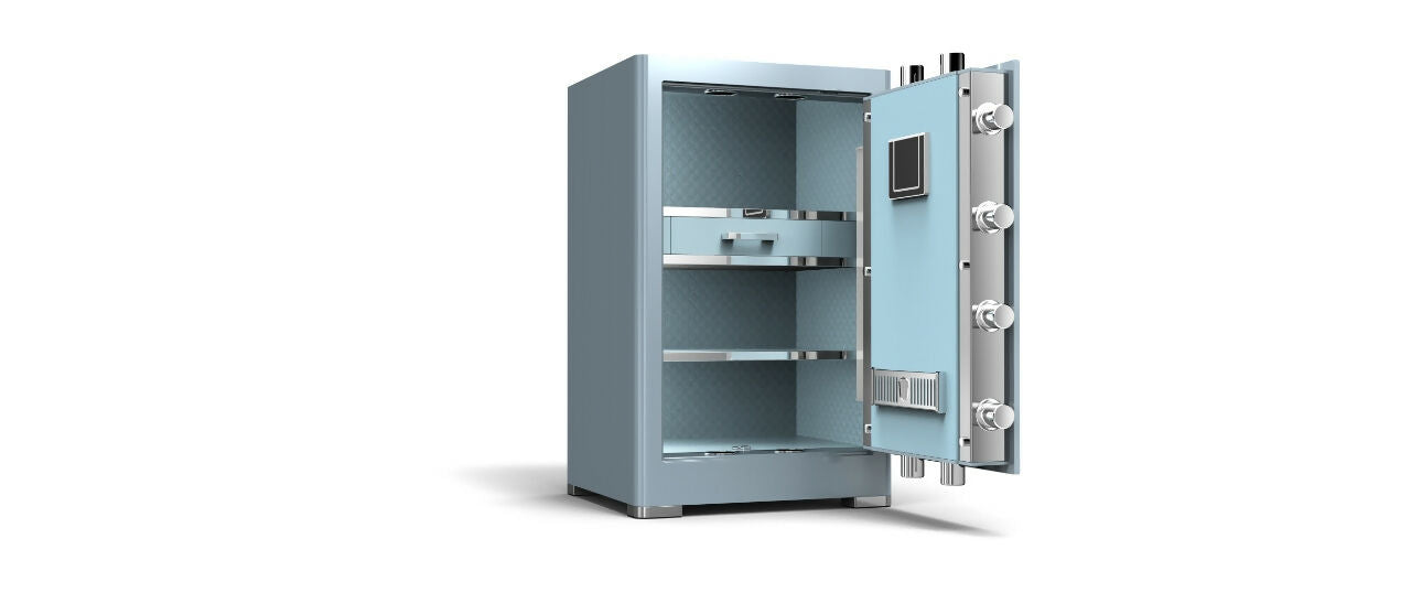 Seagull MK2 Meteor Blue Low-Carbon Alloy Steel Security Safe and Lockbox with Finger Print Keypad