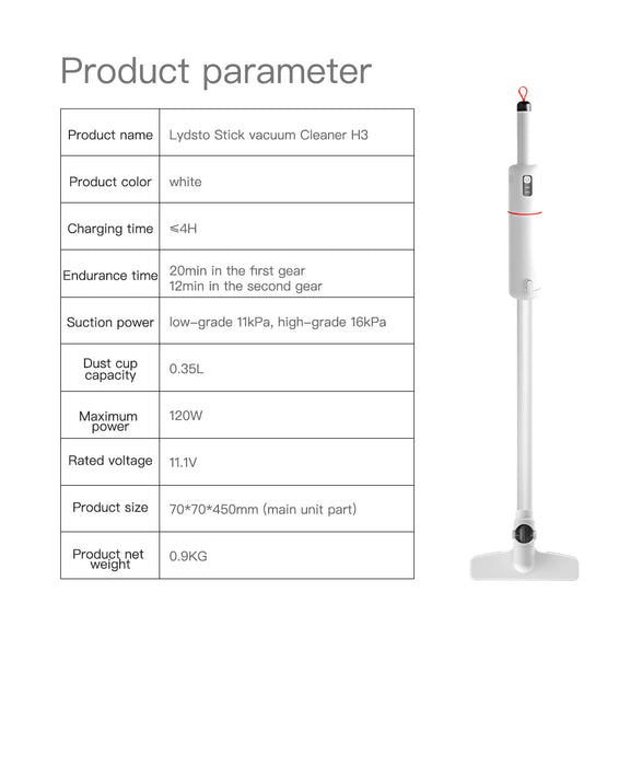 小米有品 Lydsto H3, 16kPa大吸力手持吸尘器