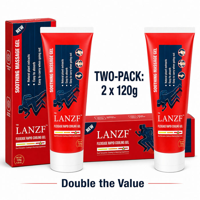 2-PACK Soothing Massage Gel 120g Cooling Topical Massage Gel with Plant Extracts Easy Absorb Texture Portable Body Massage Gel for Shoulders, Back, Waist, Legs, Arms & Daily Use