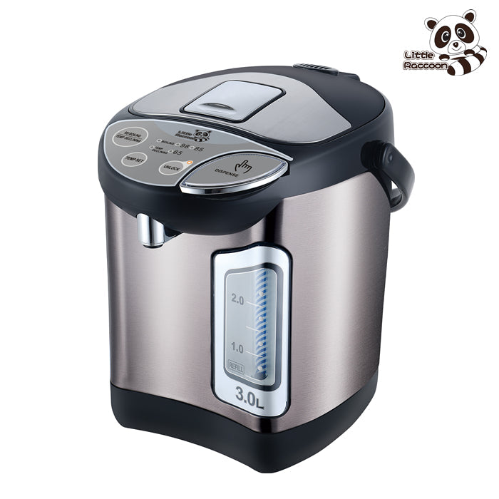 小浣熊 3重溫度設定 電水壺 煮水壺 3L/4L 微電腦 不銹鋼 熱水瓶/保溫壺 750W