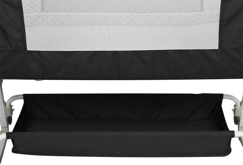 Premium Baby Bassinet Bedside Sleeper with Cradle Function and Lockable Wheels, Storage Tray, Breathable Mesh Sides and Cover, 7-Height Adjustable, Easy-Fold Crib for Newborns
