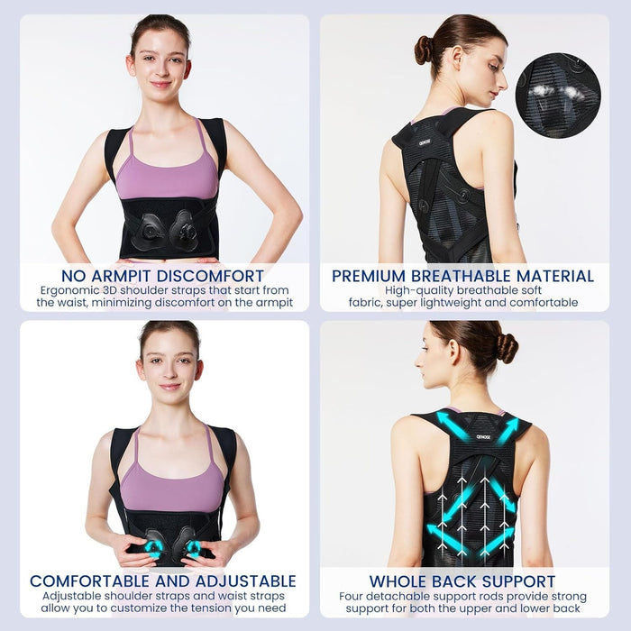 Posture Corrector Back Brace, Adjustable Support for Adults