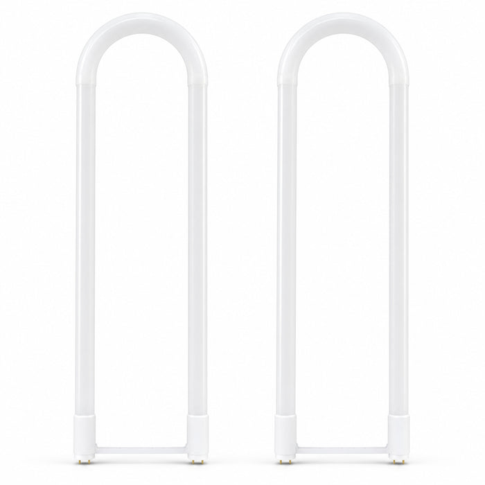 U-Bend LED T8 Bulbs, 2-Pack, 15.5W, 4100K Cool White, 2200LM