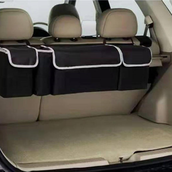 Car Trunk Organizer 4 Compartments Foldable, 90 cm Black