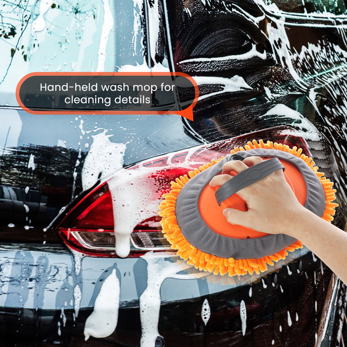 MATCC 62 inch 2-in-1 Removable Car Wash Mop with Long Handle for Car Cleaning