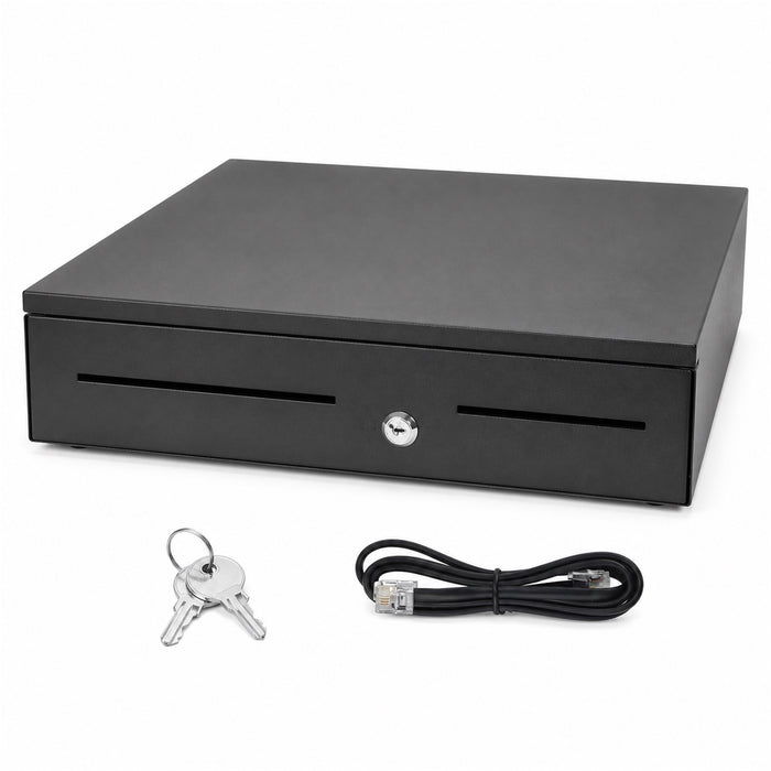 Cash Drawer for POS System, 5 Bill/5 Coin, RJ11-Style, Black