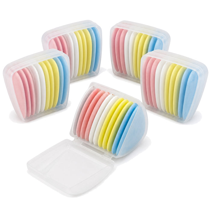 Tailor's Chalk 50 Pcs Sewing Fabric Markers 5 Cases, 4 Colors