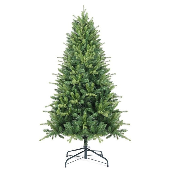6FT Artificial Christmas Tree Realistic PE/PVC Full Branches Easy Assembly Metal Stand Fire-Resistant Holiday Tree for Home, Living Room, Office