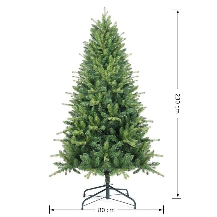 6FT Artificial Christmas Tree Realistic PE/PVC Full Branches Easy Assembly Metal Stand Fire-Resistant Holiday Tree for Home, Living Room, Office