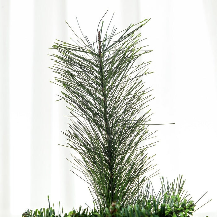 7.5FT Artificial Christmas Tree Slim Full Branch Pine Needles Easy Assembly Steel Stand Space-Saving Holiday Tree for Home, Apartment, Office