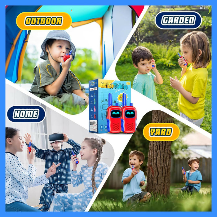 ROBOT DESIGN DM31 Walkie Talkies for kids 3+ (Red & Blue)