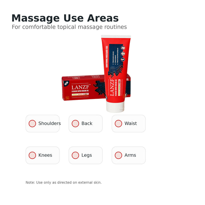 2-PACK Soothing Massage Gel 120g Cooling Topical Massage Gel with Plant Extracts Easy Absorb Texture Portable Body Massage Gel for Shoulders, Back, Waist, Legs, Arms & Daily Use