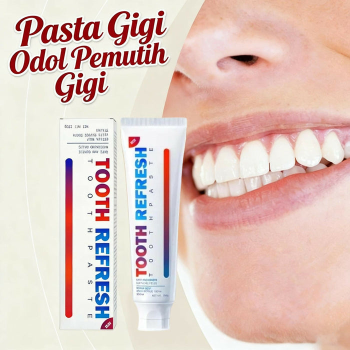 Tooth Refresh Toothpaste Gentle Daily Oral Care Paste for Fresh Breath, Surface Stain Cleaning & Clean Feeling Mint-Style Toothpaste for Adults, Home, Travel & Everyday Brushing, 100g