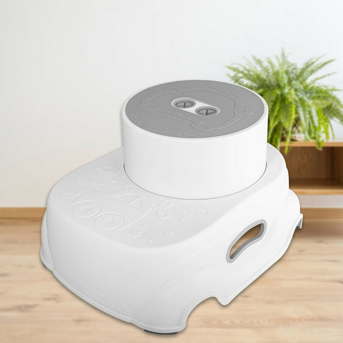 Step Stool Adjustable 2-Height Toddler Step Stool with Non-Slip Rubber Base & Steps |Sturdy One-Piece Design, 150 lb Capacity Bathroom Sink, Toilet, Bedroom