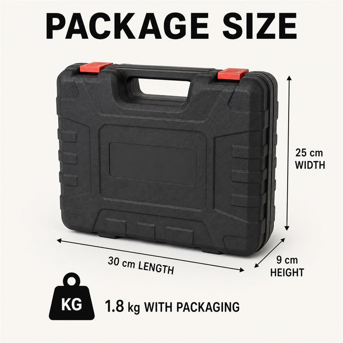 Cordless Drill Tool Set with Battery, Charger, Bits and Case