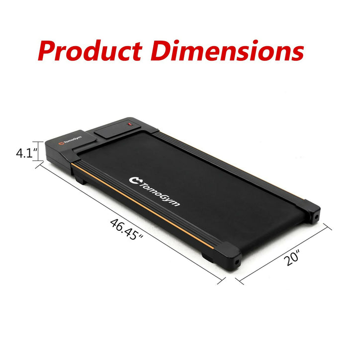 Walking Pad Under Desk Treadmill 2.5 HP Quiet Motor, 0.6–3.8 MPH, 0–5% Manual Incline, LED Display, Remote Control, 265 lb Capacity, Compact Portable Walking Treadmill for Home Office