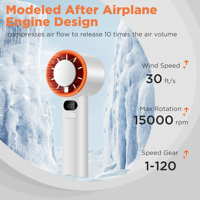 Portable Mini Fan Handheld Cooling Fan with Ice Cold Plate, 3000mAh Rechargeable Battery Instant Cooling, USB Personal Air Cooler for Home, Office, Travel, Outdoor Model B11B