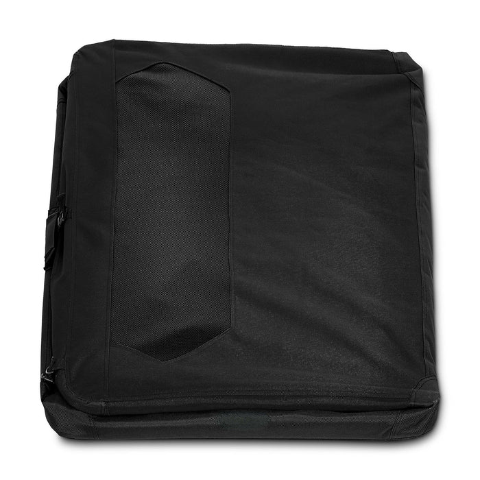 Soft Sided Dog Crate, Large Folding Portable Pet Kennel with Mesh Ventilation, Fleece Bed, Carry Handles & Storage Pouch, Black Travel Crate for Dogs, 107 x 79 x 78 cm