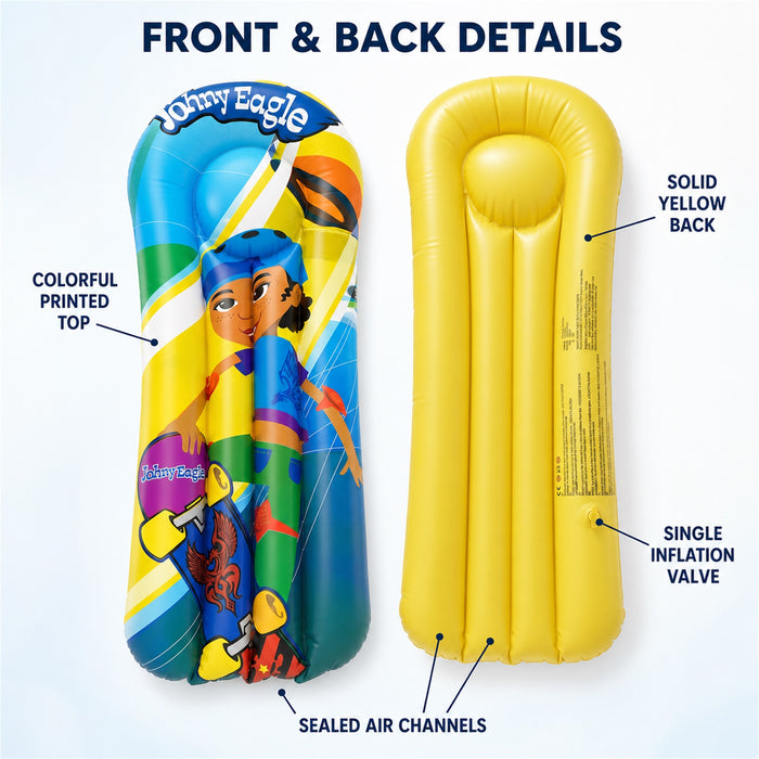 3-Pack Inflatable Pool Floats, Kids Lounger Rafts, 103 cm