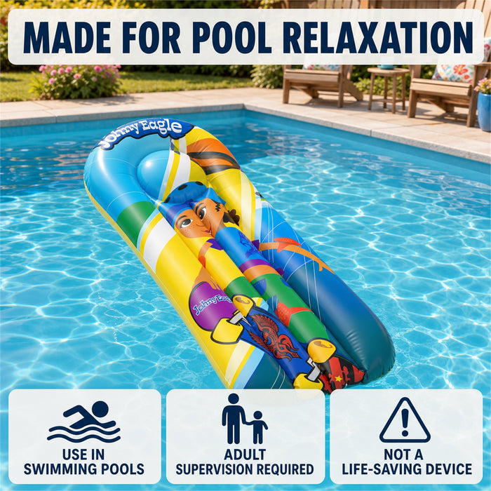 3-Pack Inflatable Pool Floats, Kids Lounger Rafts, 103 cm