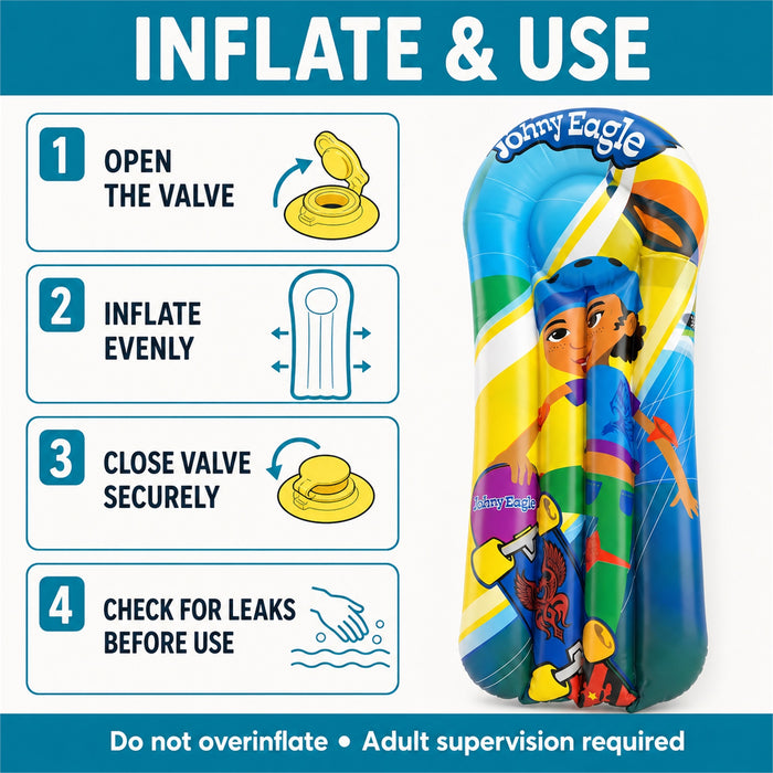 3-Pack Inflatable Pool Floats, Kids Lounger Rafts, 103 cm